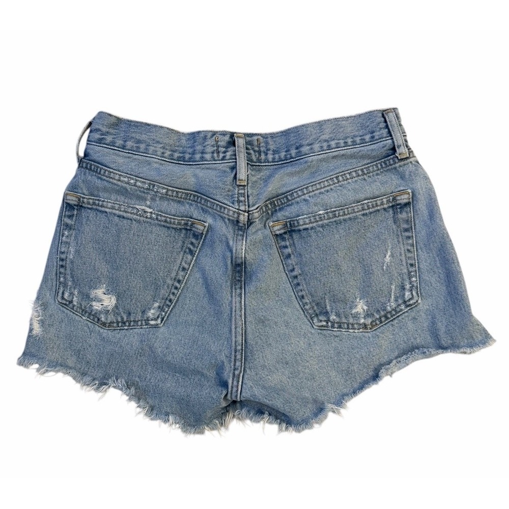 Agolde Denim Shorts Womens 26 Parker Vintage Cut Off Button Fly Distressed Boho - Picture 2 of 12